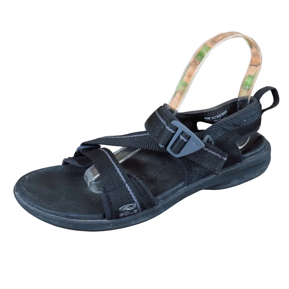 SOLE Navigate Men Sport Sandals Size 7 Hiking Outdoor Active Recovery Black